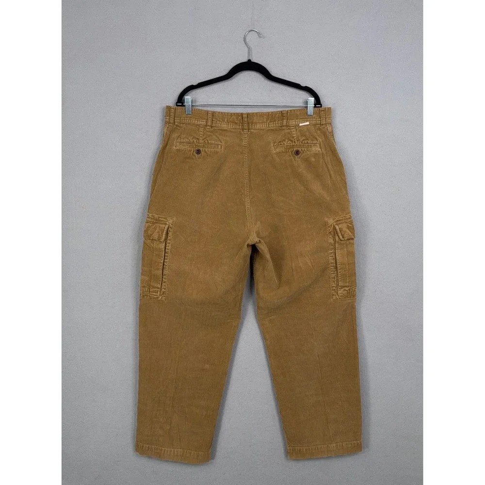 Vintage Polo Ralph Lauren Pants Mens 38/30 Tan Corduroy Utility Cargo Gorpcore